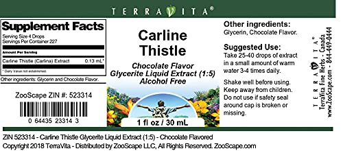 Carline Thistle Glycerite Liquid Extract (1:5) - Chocolate Flavored (1 oz ZIN: 523314) - 3 Pack