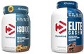 Dymatize ISO100 Hydrolyzed Protein Powder 25g of 100% Whey Isolate Protein Gourmet Chocolate 20 Servings Elite Casein Protein Powder 100% Micellar Casein Rich Chocolate 4 Pound