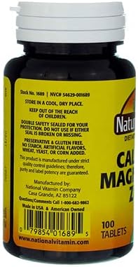 Nature's Blend Calcium Magnesium Zinc 100 Tablets (Pack of 12)