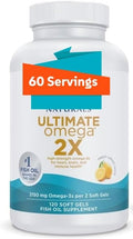 Ultimate 𝑶𝒎𝒆𝒈𝒂 2𝑿 𝑭𝒊𝒔𝒉 𝑶𝒊𝒍 𝒘𝒊𝒕𝒉 𝑴𝒂𝒙𝒊𝒎𝒖𝒎 𝑬𝑷𝑨 𝑫𝑯𝑨 - 120𝒄𝒕 - 2150 mg 𝑶𝒎𝒆𝒈𝒂-3