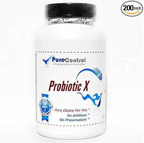 Probiotic X 1000mg / 10 to 50 Billion Live Probiotic Cultures // 200 Capsules // Pure // by PureControl Supplements