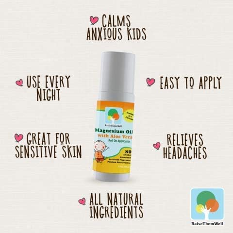 Raise Them Well Kid Safe Calming Magnesium Oil Roller and Original Magnesium Oil Roller Bundle