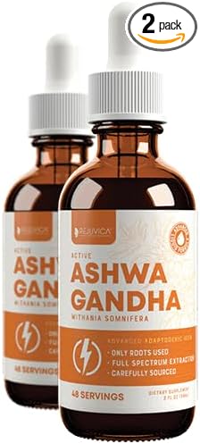 Rejuvica Health Ashwagandha Liquid Drops with Black Pepper Extract – Enhanced Absorption with Piperine &amp Withanolides – High Potency Adaptogen Tincture for Stress &amp Mood Support for Men &amp