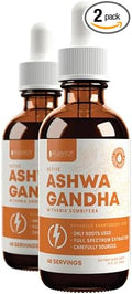 Rejuvica Health Ashwagandha Liquid Drops with Black Pepper Extract – Enhanced Absorption with Piperine &amp Withanolides – High Potency Adaptogen Tincture for Stress &amp Mood Support for Men &amp