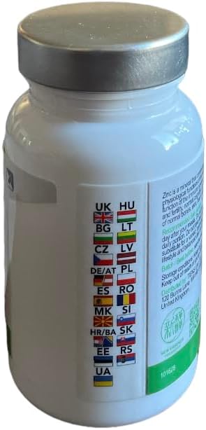 Tiens Zinc Supplement - 60 Zinc Vitamin Capsules for Healthy Hair Skin Nails Vision Fertility &amp Immune System - Essential Zinc Tablets with Natural Ingredients