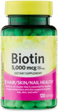 SEDLAV Biotin Hair/Skin/Nails Health Dietary Supplement Softgels 5000 mcg 120 Count Sticker