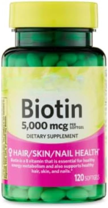 SEDLAV Biotin Hair/Skin/Nails Health Dietary Supplement Softgels 5000 mcg 120 Count Sticker