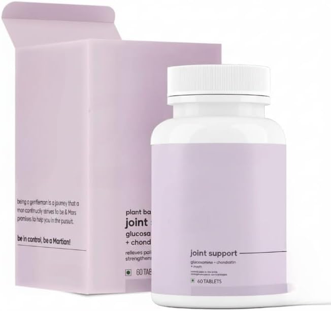 GHC Plant Based Joint Support Tablet - 60 Tablet (Pack of 1) | with Glucosamine Chondriotin MSM Supplements &amp Herbal Extract for Strengthening Joints