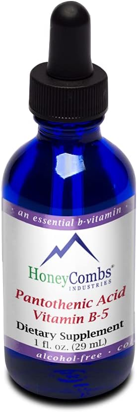 HoneyCombs Vitamin B5 (Pantothenic Acid) Drops – 1 Fl Oz + Vitamin B Complex Drops – 16 Fl Oz