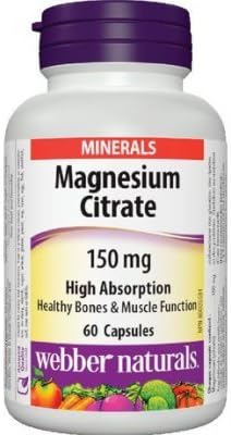 Webber Naturals Magnesium Citrate High Absorption 150 mg 60caps