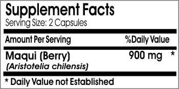 Maqui Berry 900mg ~ 90 Capsules - No Additives ~ Naturetition Supplements