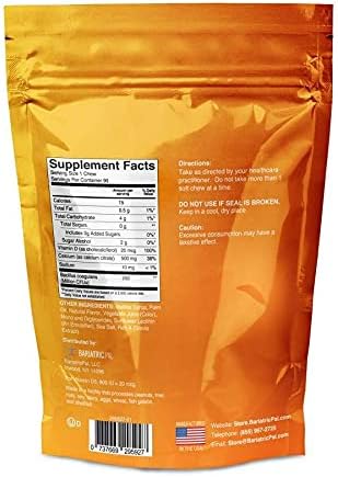 BariatricPal 30-Day Bariatric Vitamin Bundle (Multivitamin ONE 1 per Day! Capsule with 60mg Iron and Calcium Citrate Soft Chews 500mg with Probiotics - Orange Creamsicle)