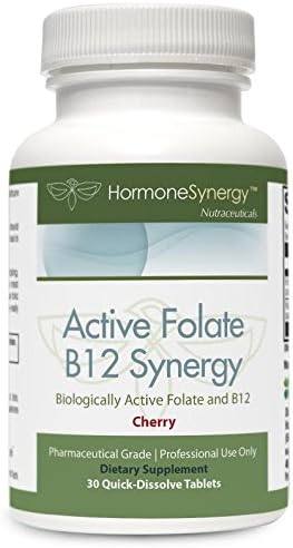 HormoneSynergy RetzlerRx® Active Folate B12 Synergy Lozenge - Advanced Methylated B12 &amp L-5-MTHF Formula - 1700 mcg 5-MTHF as Quatrefolic® + 2500 mcg B12 MecobalActive™ - Physician Formulated