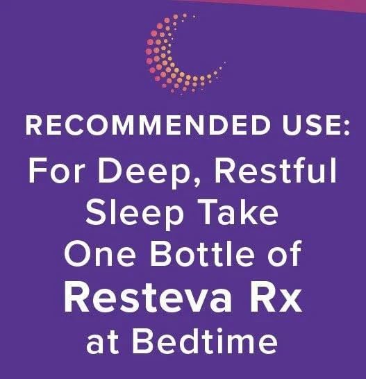 Results RNA Resteva Rx Sleep Aid: Delicious Fast-Acting Liquid Formula. Relaxing Mind &amp Body Promoting deep Sleep. Wake Refreshed with no Grogginess. Naturally sweetened 12 Pack