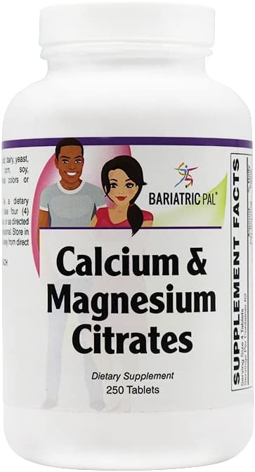 BariatricPal Calcium &amp Magnesium Citrates Tablets (250 Count)