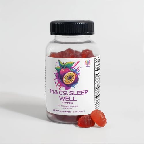 111 &amp Co. Sleep Well Gummies Adult Sleep Support Supplement 60 Count