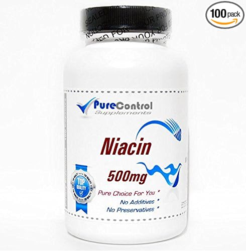 Niacin 500mg // 100 Capsules // Pure // by PureControl Supplements