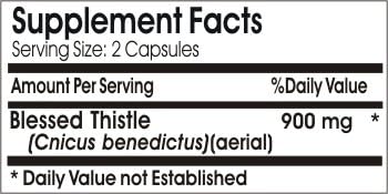 Blessed Thistle 900mg // 200 Capsules // Pure // by PureControl Supplements