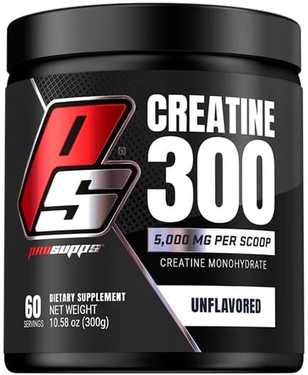 ProSupps Creatine Monohydrate Powder for Men &amp Women Unflavored - 5000mg of Micronized Creatine - Gym Workout Supplement for Muscle Gain &amp Recovery - Sugar-Free Soy &amp Gluten-Free - 60 S