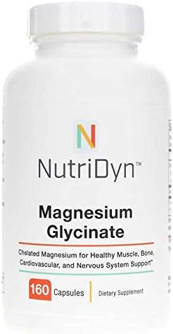 Magnesium Glycinate 160 Capsules Nutri-Dyn nutridyn Supporting Bone Health Heart Health restful Sleep
