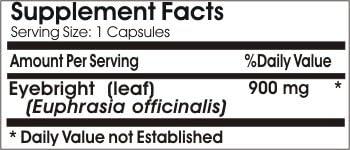 Eyebright 900mg // 100 Capsules // Pure // by PureControl Supplements