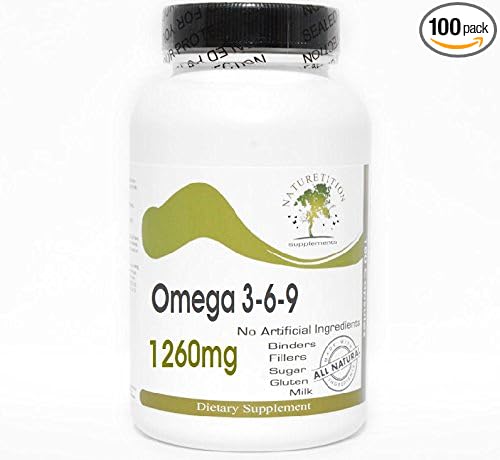 Omega 3-6-9 1260mg Emulsified Dry ~ 100 Capsules - No Additives ~ Naturetition Supplements