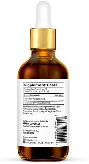 Herbal Goodness Black Girl Magic - Skin Supplements for Women Radiant Skin Beauty Support Essential Skin Food Ashwagandha Supplements - 1 Bottle (2 fl oz)