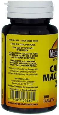 Nature's Blend Calcium Magnesium Zinc 100 Tablets (Pack of 4)