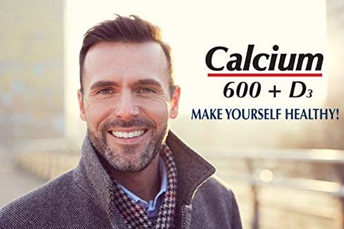 Calcium 600mg + D3 Dietary Supplement by ALFA Vitamins - Promotes Healthy Bones - Healthy Teeth - Healthy Heart - Healthy Nervous System -100 Tablets