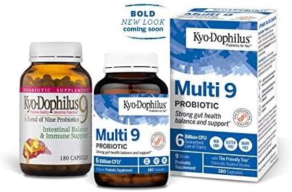 Kyolic Kyo-Dophilus Multi 9 Probiotic Strong Gut Health Balance and Support* 180 Capsules