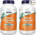 NOW Supplements Coral Calcium Plus Bone Health* Healthy pH Balance* 250 Veg Capsules (Pack of 2)