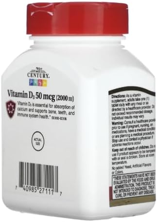 21st Century Vitamin D-2000 Tablets - 110 ct Pack of 4