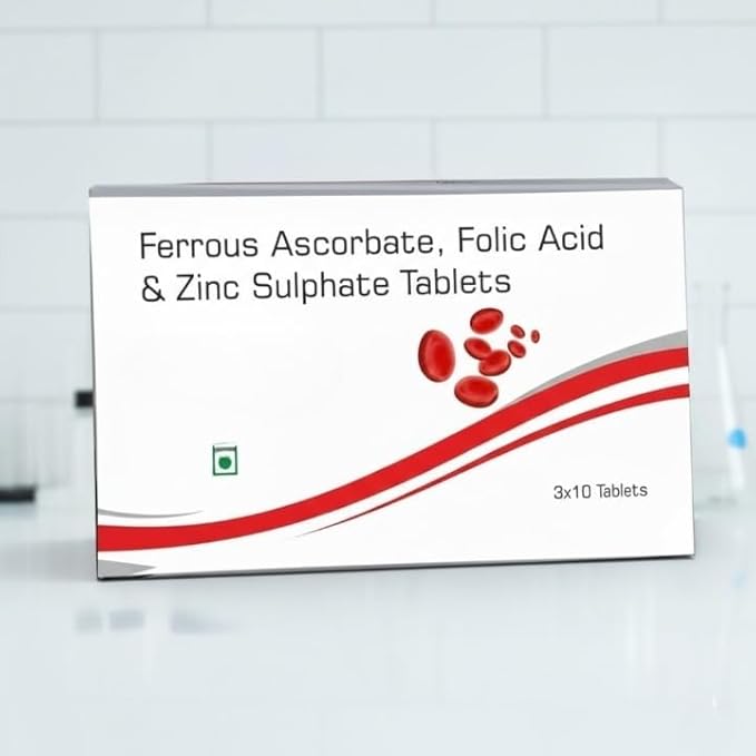Iron Folic Acid &amp Zinc Supplement | ZIIT XT | for Women &amp Men | Pack of (3 Strips) 30 Tablets