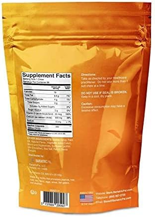 BariatricPal 90-Day Bariatric Vitamin Bundle (Multivitamin ONE 1 per Day! Capsule with 18mg Iron and Calcium Citrate Soft Chews 500mg with Probiotics - Orange Creamsicle)
