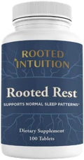 Rooted | Natural Sleep Supplement for Adults - Magnesium Sleep Aid Natural Supplement - Calming with GABA Chamomile &amp Lemon Balm | Relaxation &amp Sleepaid | Rooted Rest | 100 Tablets