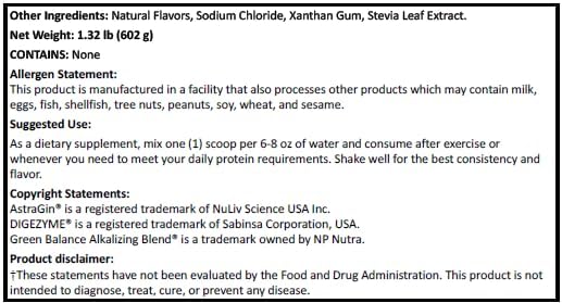 Samnites Plant Base Protein Powder Dutch Chocolate Flavor Natural Whey with AstraGin 20g Protein 1.32lb Gluten Free Soy Free