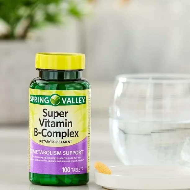 ikj Super Vitamin B-Complex Tablets Dietary Supplement 100 Count