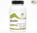 Biotin 5000mcg ~ 100 Capsules - No Additives ~ Naturetition Supplements