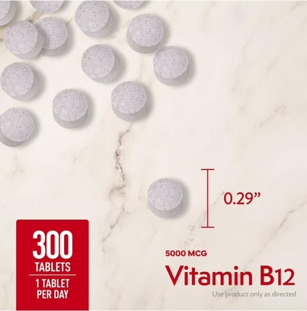Vitamin B12 Quick Dissolve Tablets 5000 mcg Cherry 300 ct.
