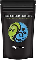 Prescribed For Life Piperine Powder 95% Black Pepper Extract Powder Gluten Free Vegan Non GMO Natural Antioxidant (1kg)