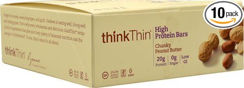 Think Products thinkThin® High Protein Bar Chunky Peanut Butter -- 10 Bars