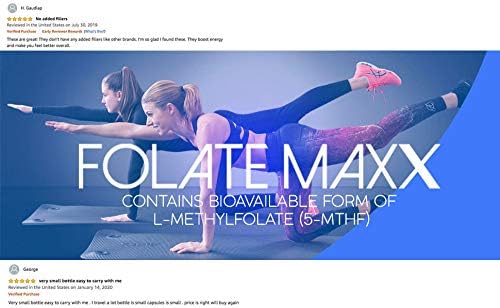 FolateMaxx L Methylfolate 15mg 90 Capsules – Doctor Formulated Methyl Folate Supplement for Women &amp Men – High Potency 5-MTHF for Energy Mood &amp Focus – Non-GMO Gluten-Free (3-Month Supply)