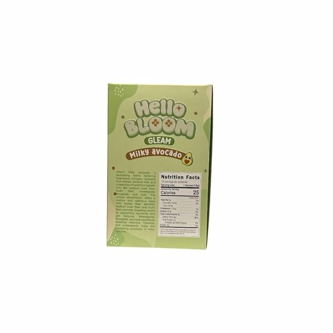 Hello Bloom GLEAM Collagen Mix Drinks by Kiray Celis (1 Pack Milky Avocado)