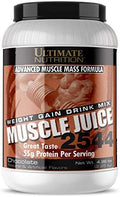 Ultimate Nutrition Muscle Juice Weight Gain Drink Mix - Mass Gainer Workout Powder for Men &amp Women - Supplement for Lean Muscle Growth &amp Immune Support with 55g Protein - Chocolate 4.96lb