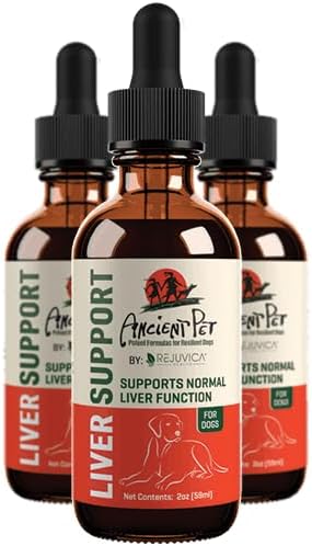 Ancient Pet Liver - Advanced Liver Support Supplement for Dogs - Liquid Delivery for Better Absorption - Milk Thistle Dandelion Artichoke &amp More!
