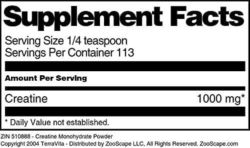 Terravita Creatine Monohydrate Powder (4 oz ZIN: 510888) - 3 Pack
