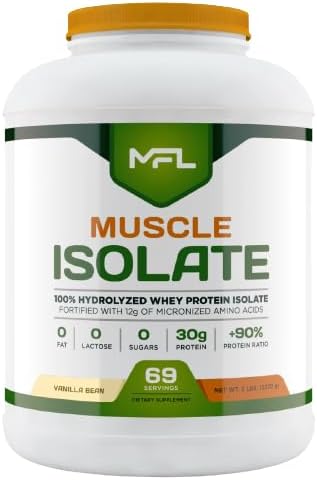MFL 100% Pure Isolate Protein 5 lbs l 30g of Protein l 12g Amino Acids l Keto Friendly l Low Carbs | 69 Servings