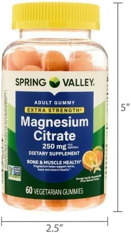 generiiic Extra Strength Magnesium Gummies for Bone and Muscle Health 250mg 60ct + vssl Sticker