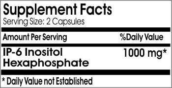 Inositol Hexaphosphate 1000mg // 200 Capsules // Pure // by PureControl Supplements