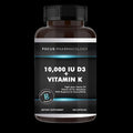 Focus Pharma VitD 10000IU w/K2 180 CT